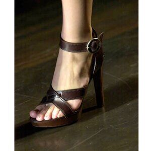 Yves Saint Laurent (Tom Ford) high heel leather sandals - vintage